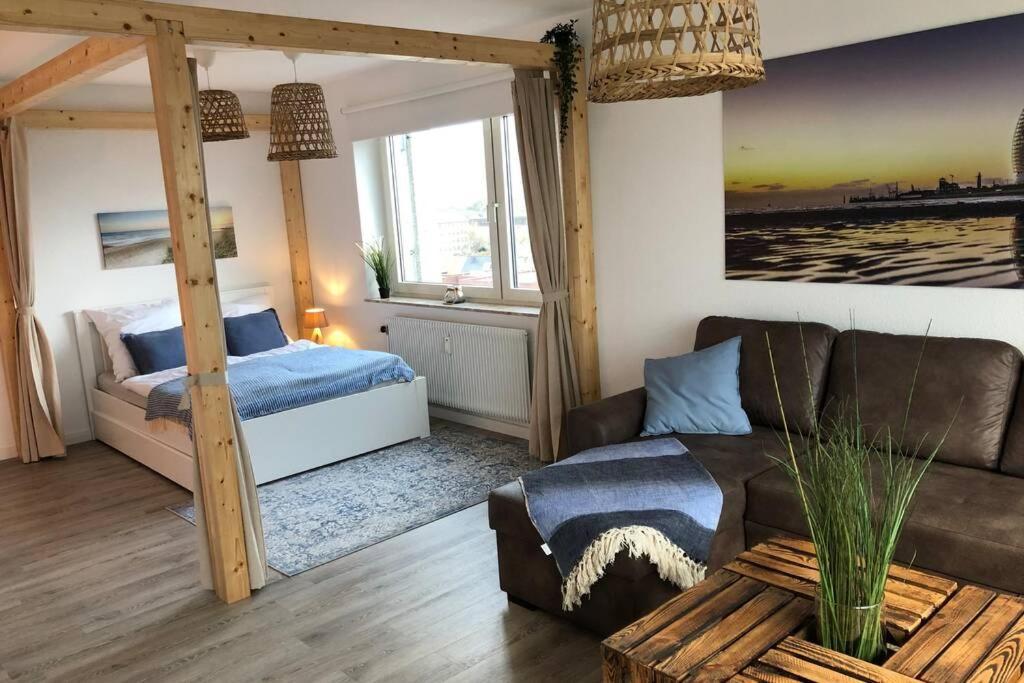 Yachtpanorama Weser Und Yachthafenblick 1 Zi 7Og بريمرهافن المظهر الخارجي الصورة